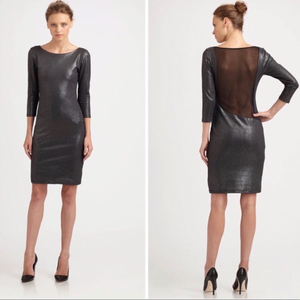 Alice + Olivia Charnelle metallic bodycon dress
